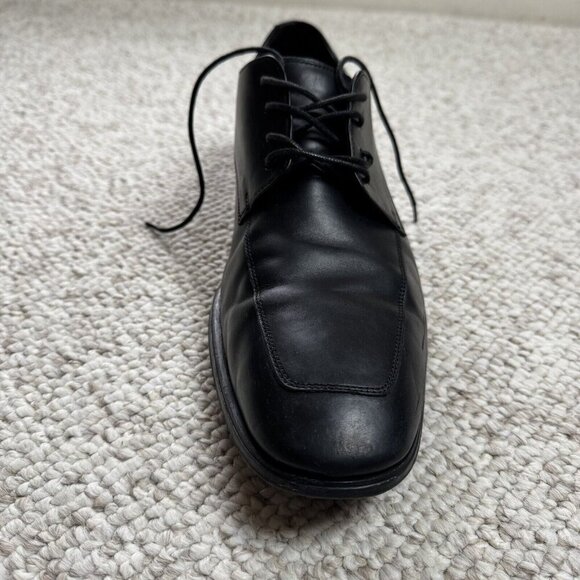 Cole Haan Mens Air Adams Black Dress Oxford Apron Toe Derby C09438 Size 12 M - Picture 8 of 16